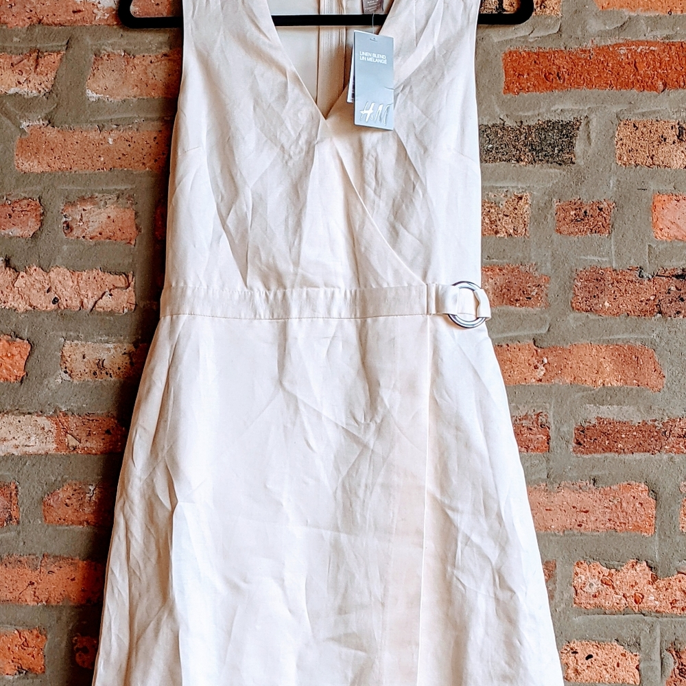 White wrap dress